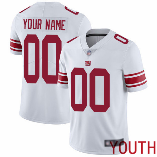 Youth New York Giants Customized White Vapor Untouchable Custom Limited Football Jersey